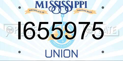 I655975 Mississippi License Plate