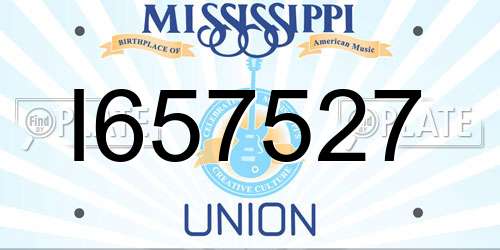I657527 Mississippi License Plate