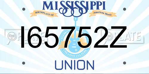 I65752Z Mississippi License Plate