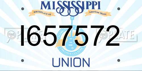 I657572 Mississippi License Plate