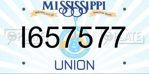 I657577 Mississippi License Plate