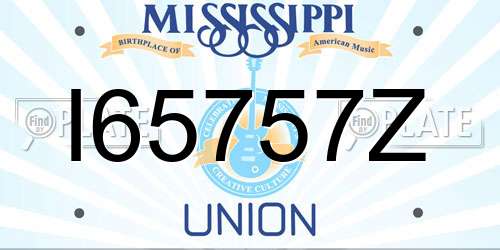 I65757Z Mississippi License Plate