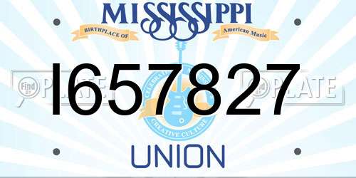 I657827 Mississippi License Plate