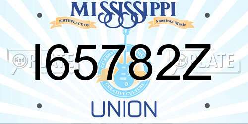 I65782Z Mississippi License Plate