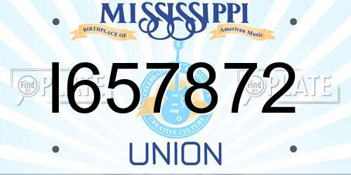 I657872 Mississippi License Plate
