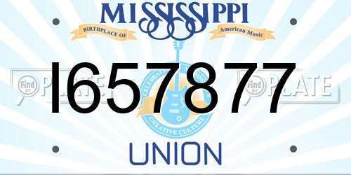 I657877 Mississippi License Plate