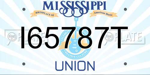 I65787T Mississippi License Plate