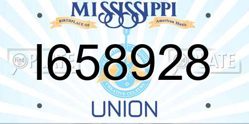 I658928 Mississippi License Plate