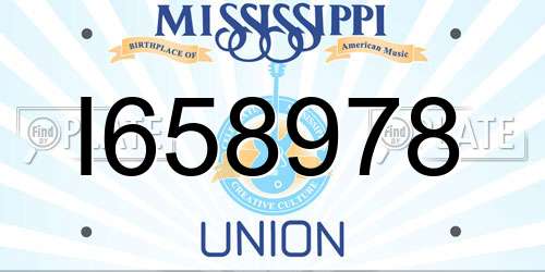 I658978 Mississippi License Plate