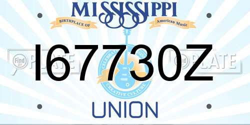 I67730Z Mississippi License Plate