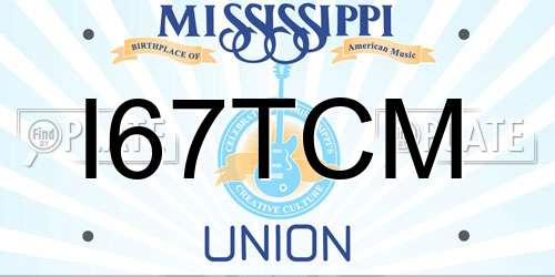 I67TCM Mississippi License Plate