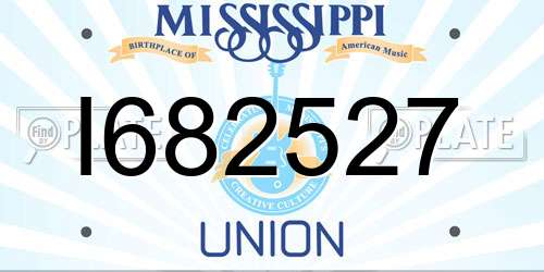 I682527 Mississippi License Plate