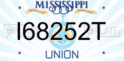 I68252T Mississippi License Plate