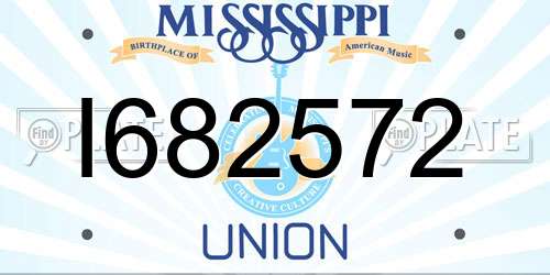 I682572 Mississippi License Plate