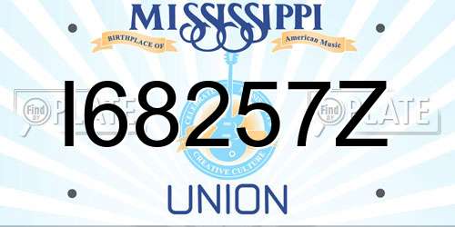 I68257Z Mississippi License Plate