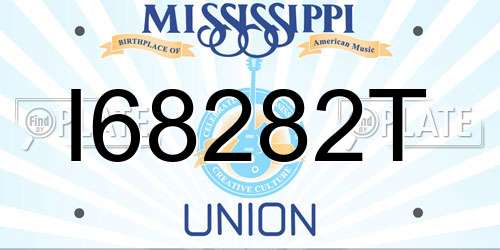 I68282T Mississippi License Plate