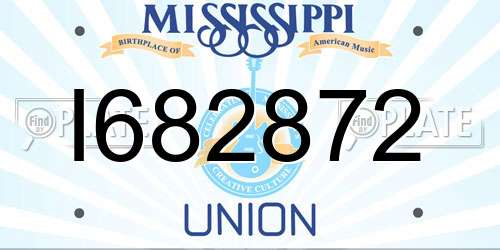 I682872 Mississippi License Plate