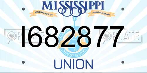 I682877 Mississippi License Plate