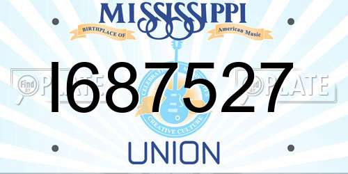 I687527 Mississippi License Plate