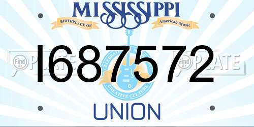 I687572 Mississippi License Plate
