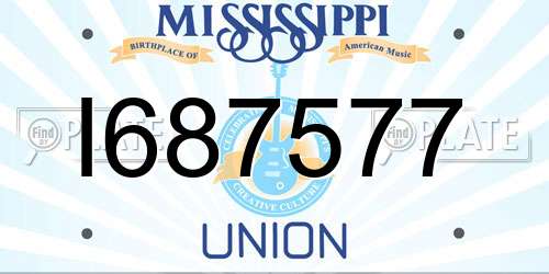 I687577 Mississippi License Plate