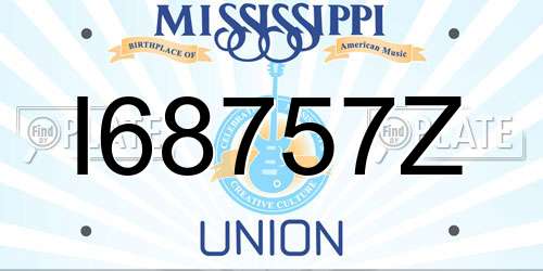 I68757Z Mississippi License Plate