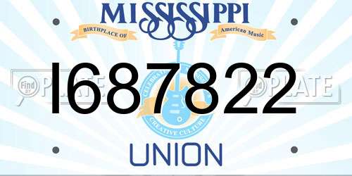 I687822 Mississippi License Plate