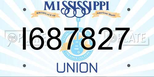 I687827 Mississippi License Plate