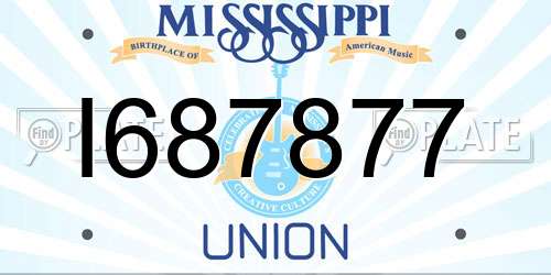 I687877 Mississippi License Plate