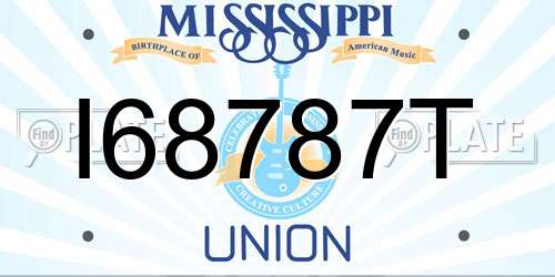 I68787T Mississippi License Plate