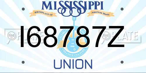 I68787Z Mississippi License Plate