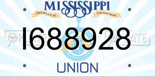 I688928 Mississippi License Plate