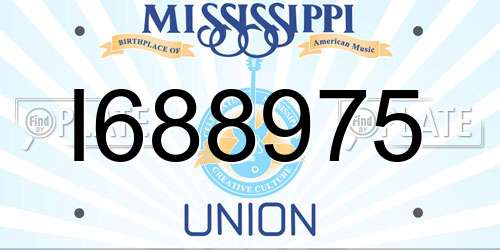 I688975 Mississippi License Plate