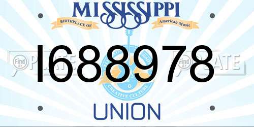 I688978 Mississippi License Plate