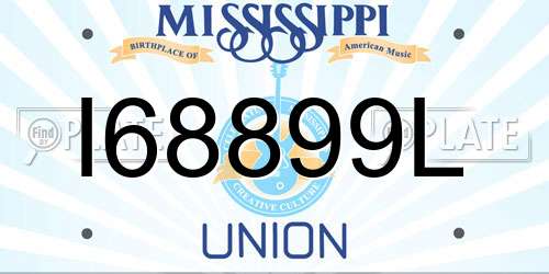 I68899L Mississippi License Plate
