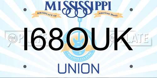 I68OUK Mississippi License Plate
