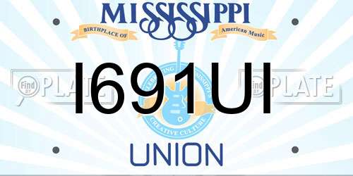 I691UI Mississippi License Plate