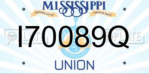 I70089Q Mississippi License Plate