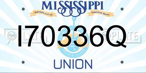 I70336Q Mississippi License Plate