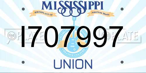 I707997 Mississippi License Plate