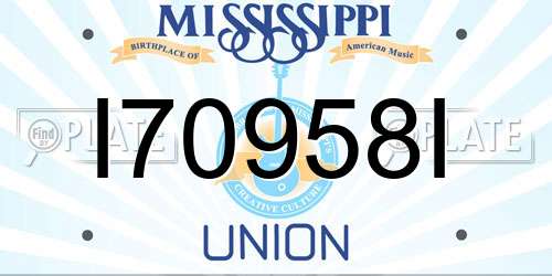 I70958I Mississippi License Plate