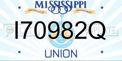 I70982Q Mississippi License Plate
