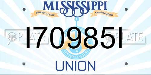I70985I Mississippi License Plate