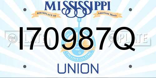 I70987Q Mississippi License Plate