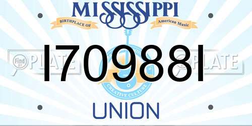 I70988I Mississippi License Plate