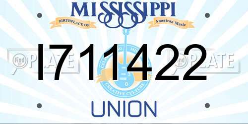 I711422 Mississippi License Plate