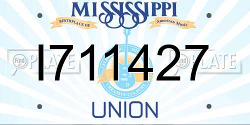 I711427 Mississippi License Plate