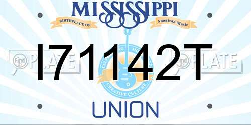 I71142T Mississippi License Plate