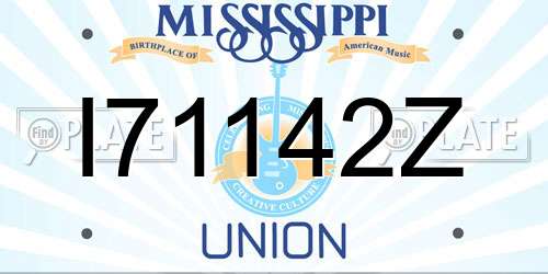 I71142Z Mississippi License Plate
