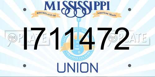 I711472 Mississippi License Plate